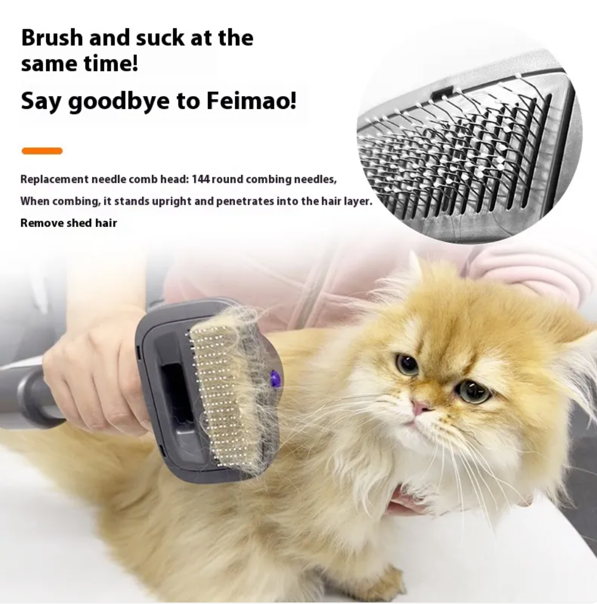 Complete Pet Grooming Kit with Hair Suction for Cats & Dogs