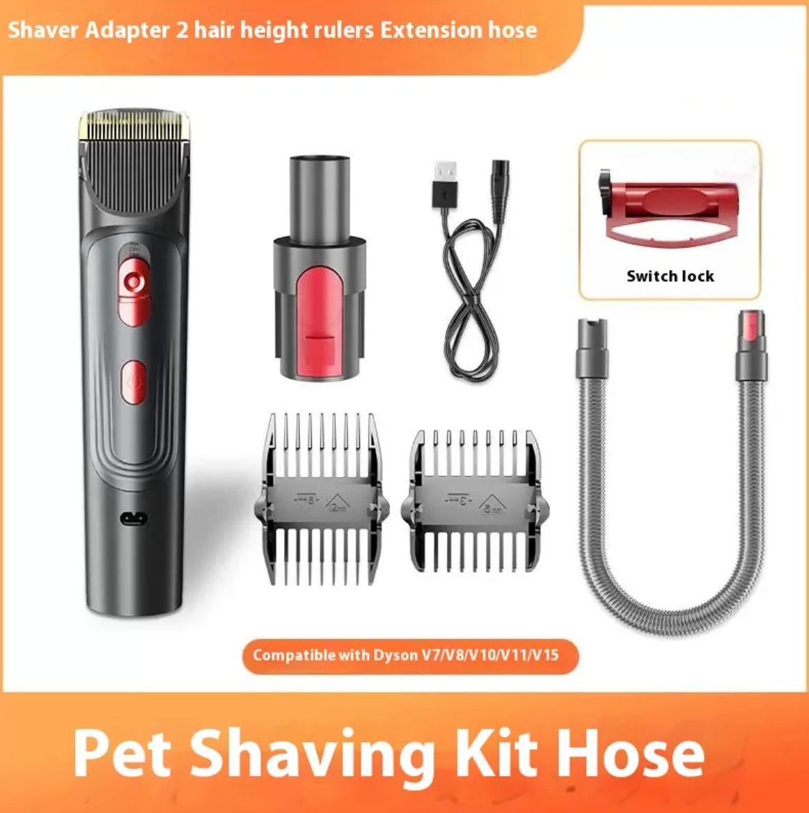 Complete Pet Grooming Kit with Hair Suction for Cats & Dogs