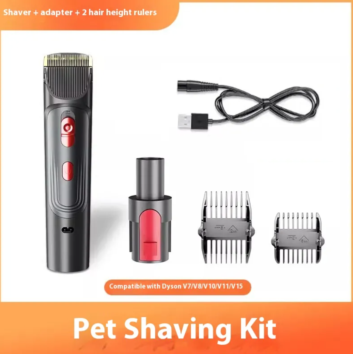 Complete Pet Grooming Kit with Hair Suction for Cats & Dogs